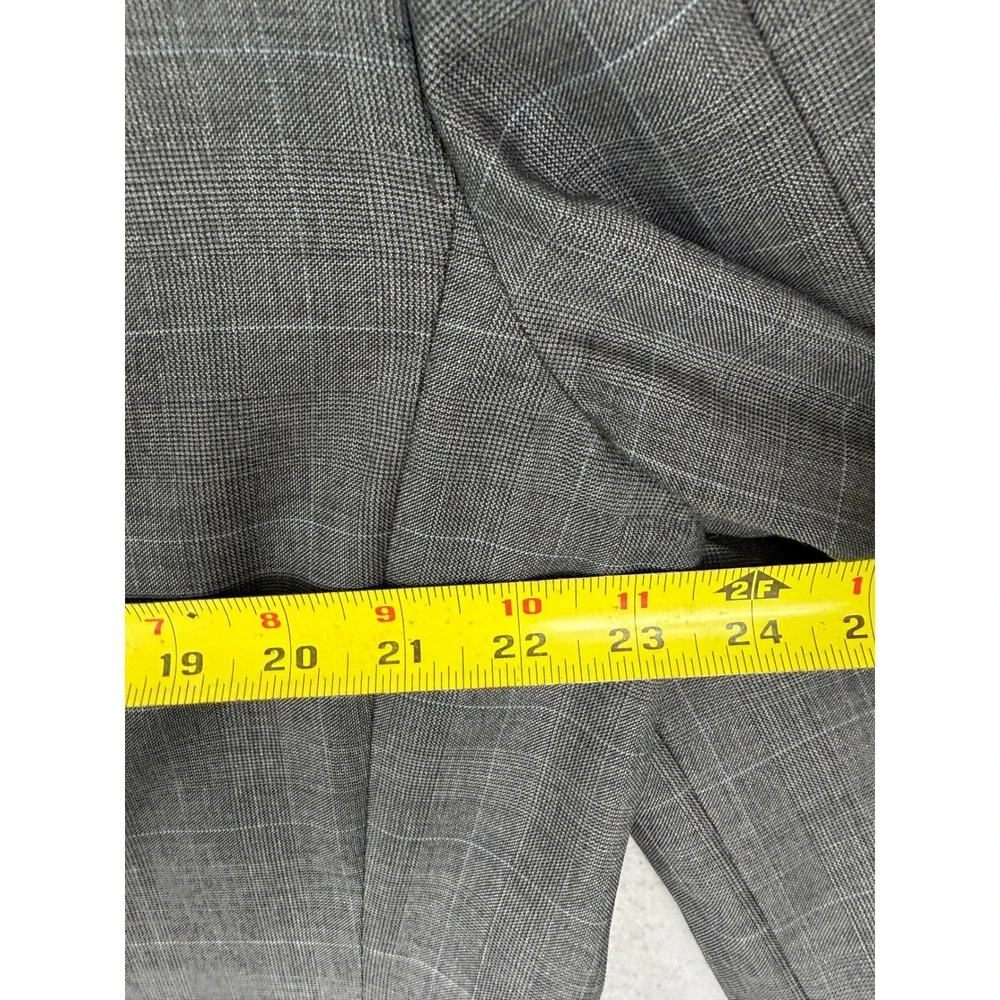 Hickey‎ Freeman Nordstrom Mens Grey Glen Plaid Worsted Wool Suit 44 Long Madison